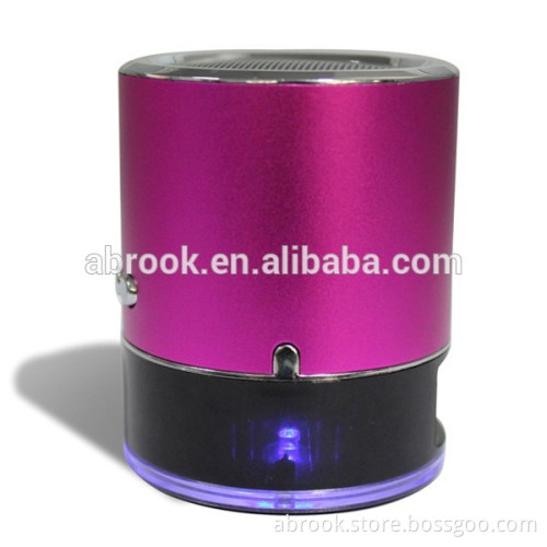 Flash LED TF Micro SD portable mini speaker with fm radio